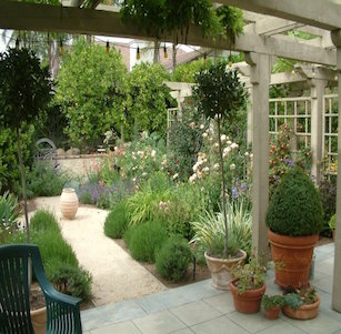 California Mediterranean Patio Garden